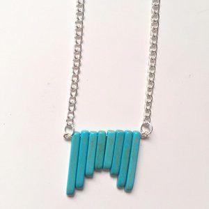 Reconstituted Turquoise Stone Necklace